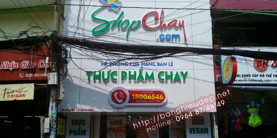 Bảng hiệu Shop Chay